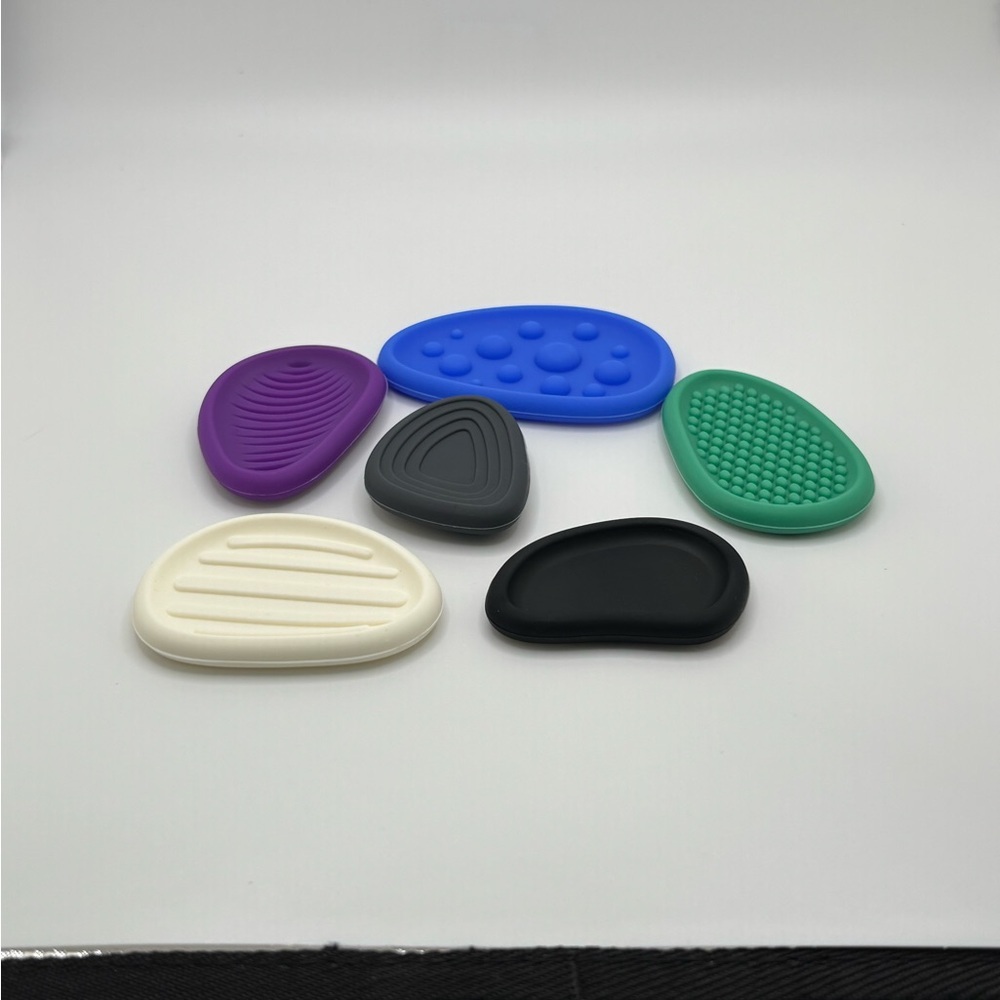 Colorful Silicone Sensory Stones- Set of 6